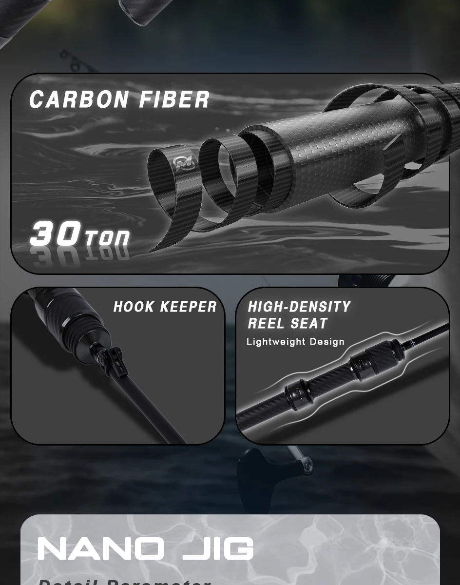 MIFINE Nano Jig Zero Spinnrute Ultraleichte Angelrute 0,2–0,8 g 1,68 m/1,83 m Fuji Ringe MF Action zum Barschforellenangeln – Detail 2