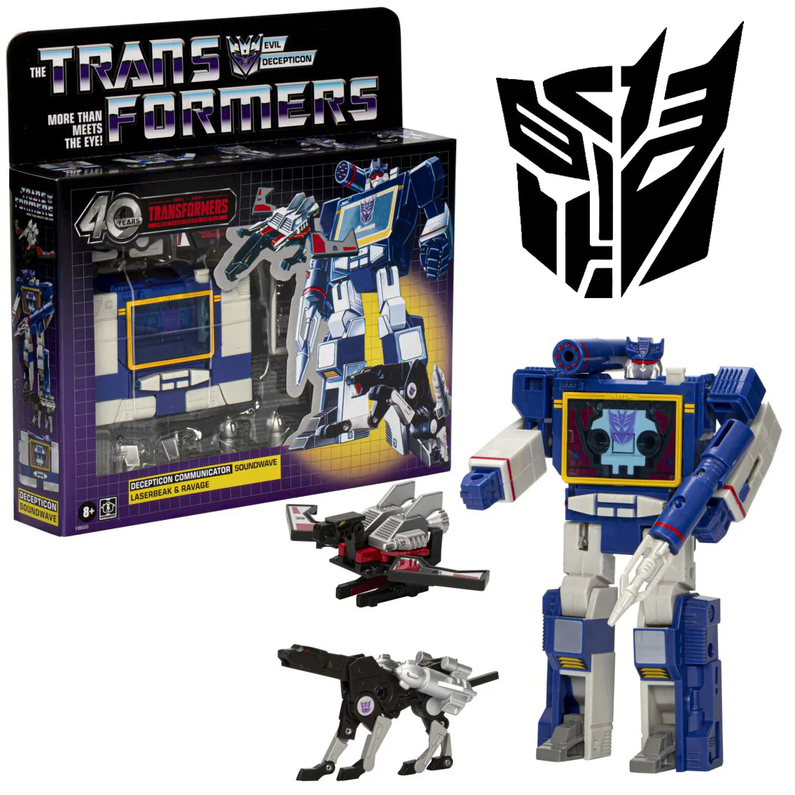 

Экшн-фигурки Hasbro Трансформеры в ретро стиле на 40-летие: G1 Soundwave, Аниме подарок на день рождения