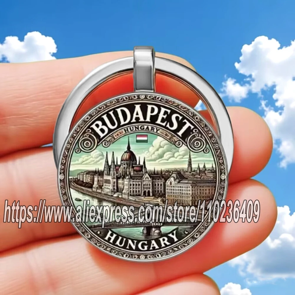 Chaveiro do Edifício do Parlamento Húngaro de Budapeste, Decoração de Moda Masculina e Feminina, Presente Souvenir para Turismo na Hungria