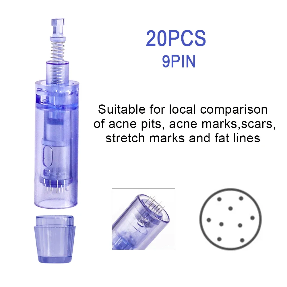 10/20/50/100 stuks bajonet microneedling dermapen micronaalden voor UltimaA6 Dr.imp pen 9/12/36/42-pins/nano cartridge tips MYM stamp