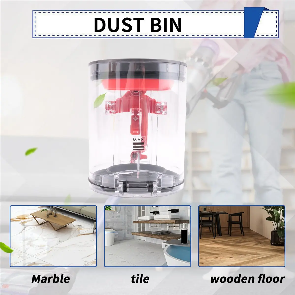 صندوق غبار T33C لعلبة المكنسة الكهربائية النحيفة V12، بديل لجمع الغبار، مكنسة كهربائية روبوتية، دلو الغبار