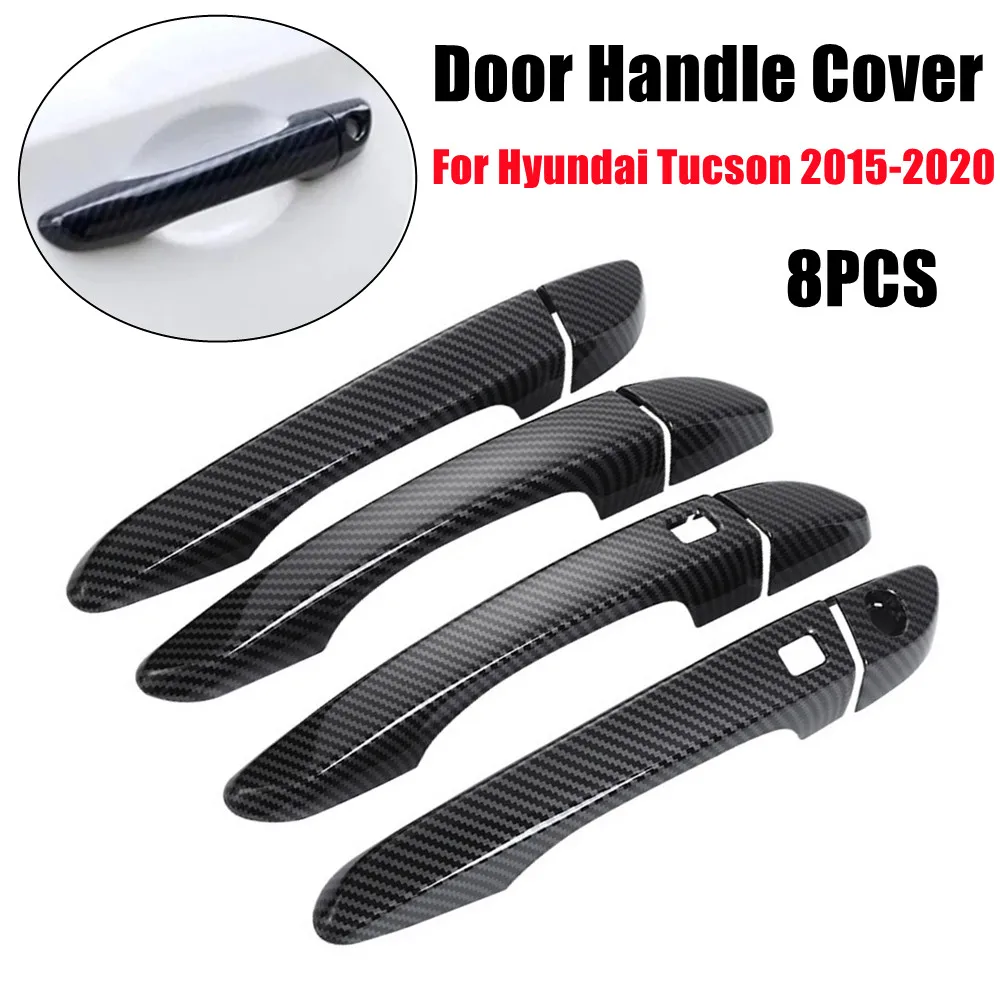 

1 комплект для Hyundai Tucson 2015-2020, внешняя умная дверная ручка, рамка, накладка, защитная наклейка из АБС-пластика, аксессуары