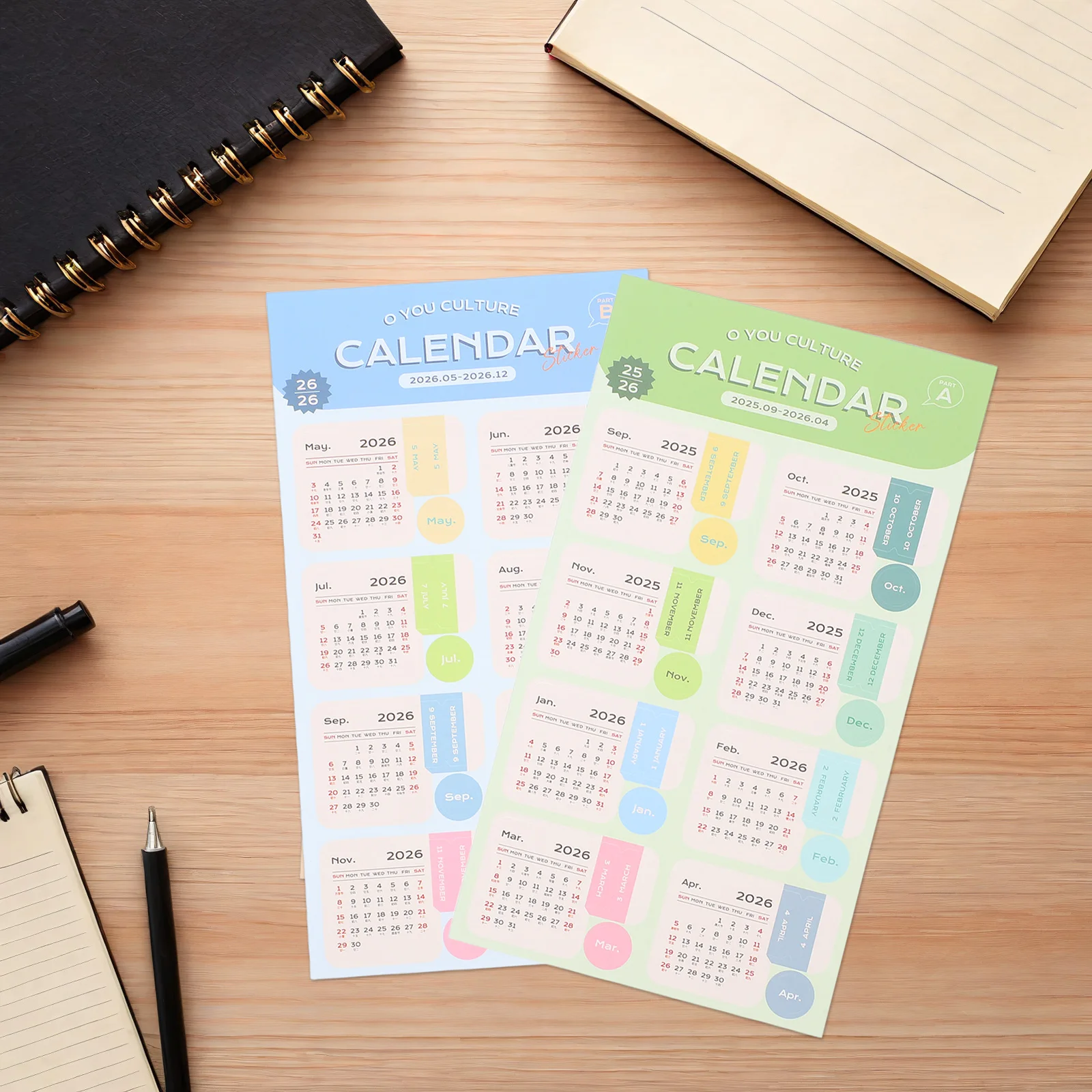 

2026 Schedule Calendar Stickers Monthly Planner Index Divider Tabs Month Page Weekly Labels For Daily Journal Notebook Supplies