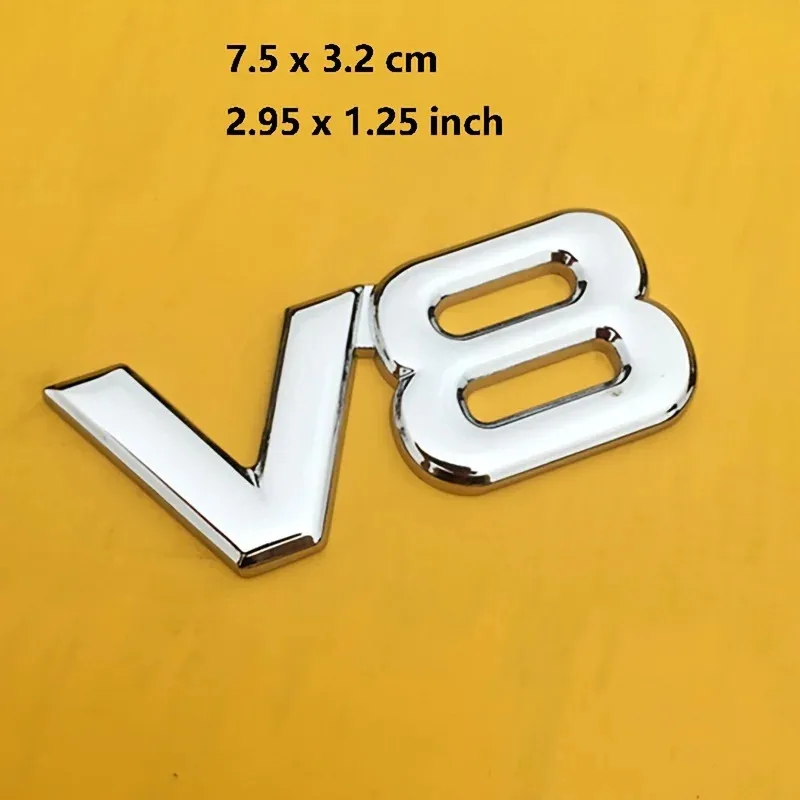 

Эмблема V8, металлическая наклейка, значок на крыло для V8, гоночная эмблема, авто для автомобиля, мотоцикла, грузовика, внедорожника