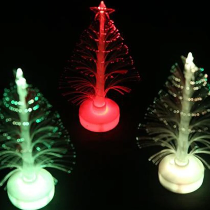 Christmas Tree Color Changing Light Mini Lamp LED Merry Xmas Gifts Interior