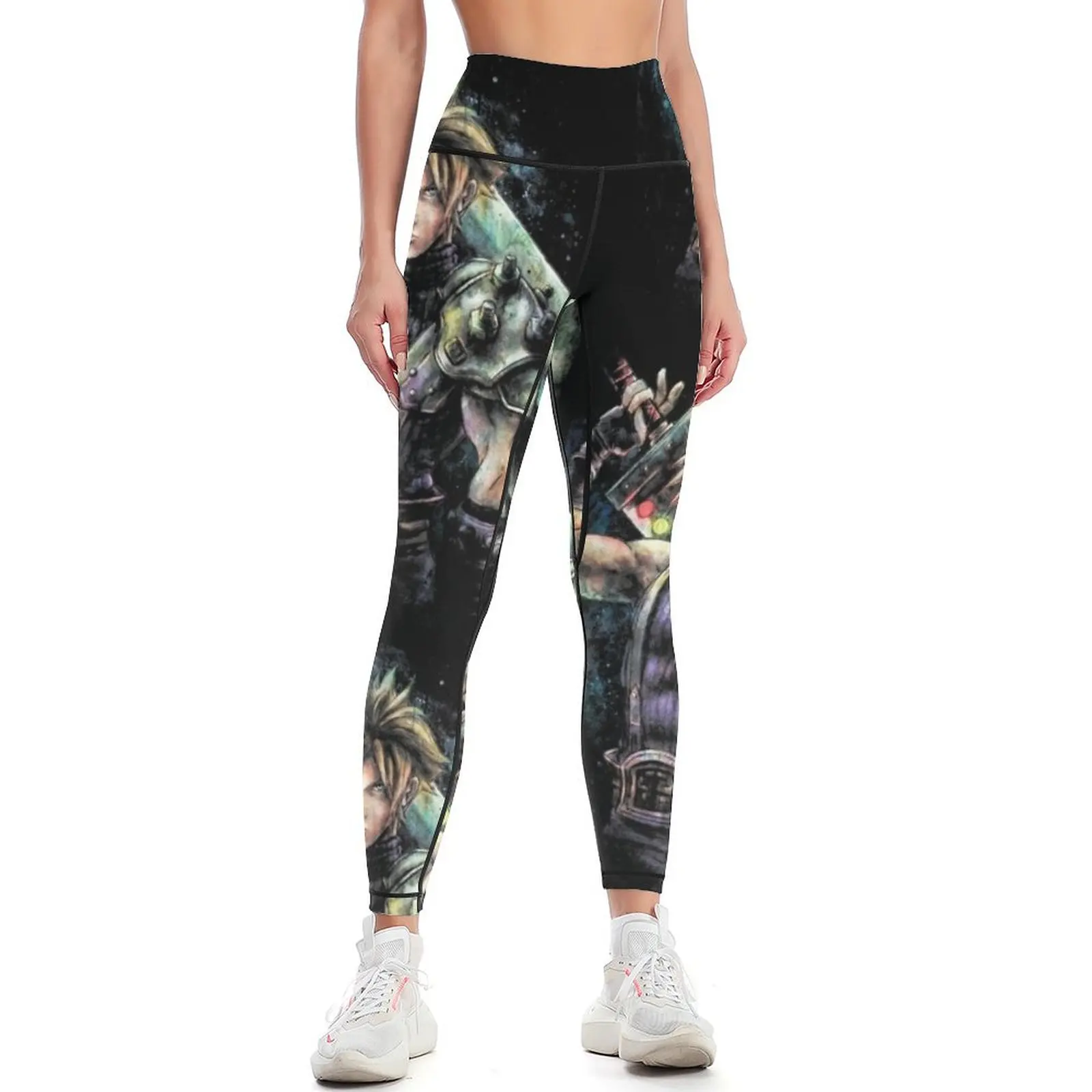 

Cloud Painting Portrait Leggings sporty woman push up gym's sportswear joggers for Womens Leggings