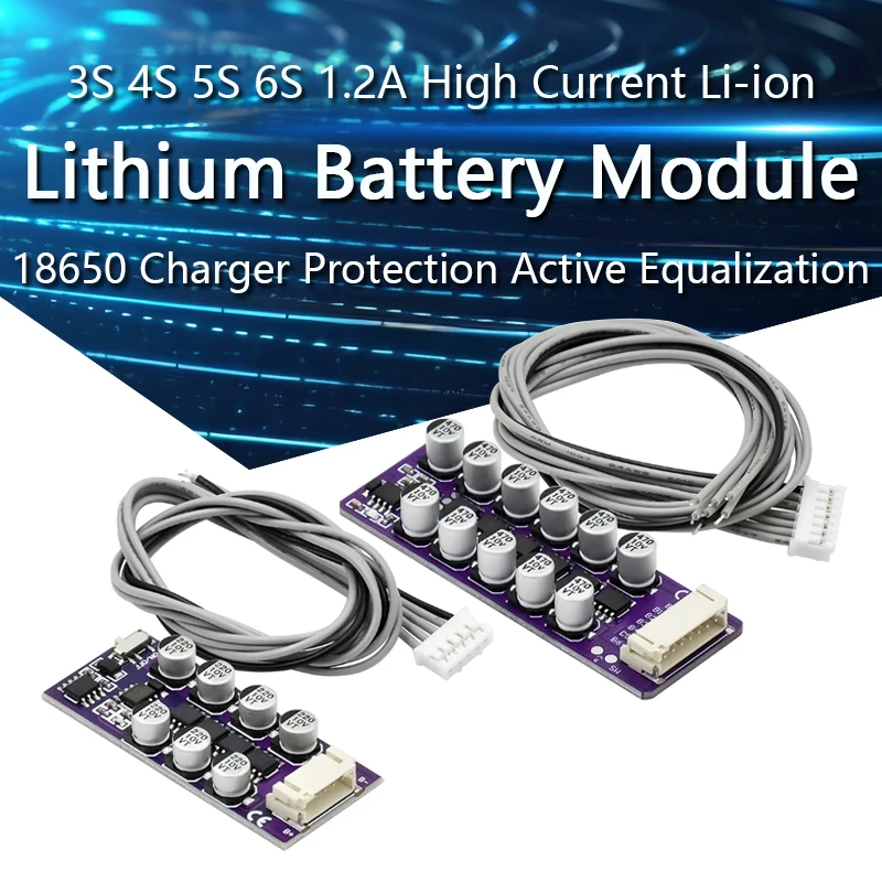 

3S 4S 5S 6S 1.2A High Current Li-ion Lithium Battery 18650 Charger Protection Board Module Active Equalization