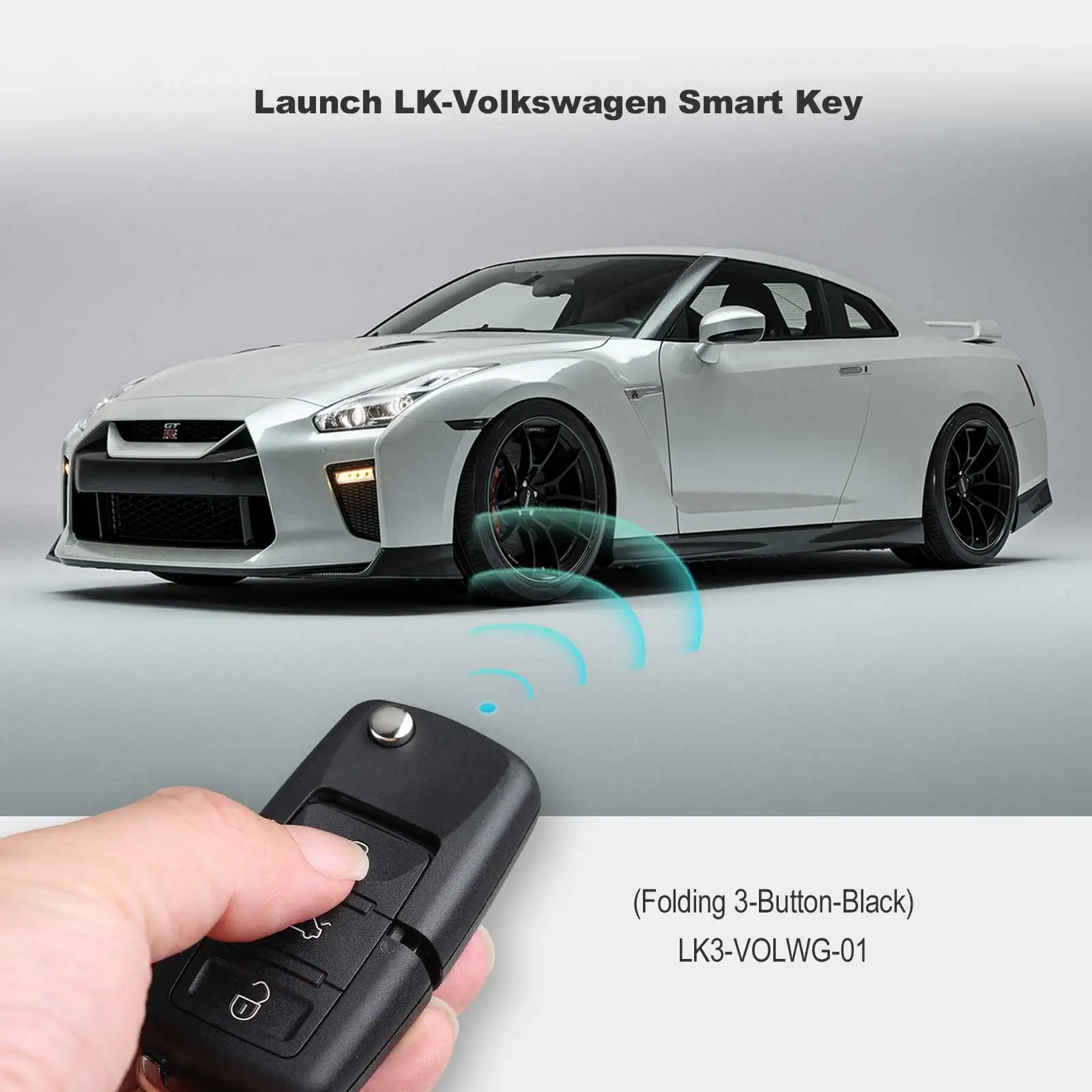 Launch Smart Key LK3-VOLWG-01 Foldin 3 Button Black Super Chip For V/W WV Fit Launch X431 Key Programmer X-Prog 3 X-Prog3 Xprog3