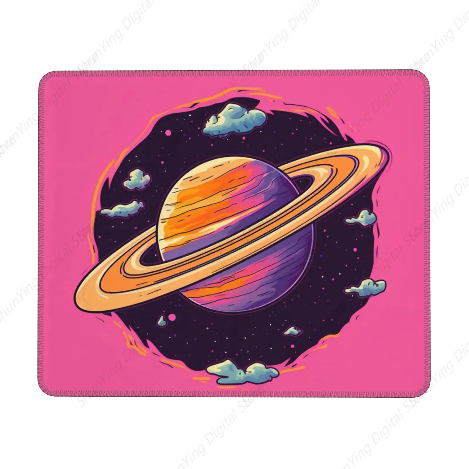 Space Pink Spherical Mouse Pad Anti Slip Rubber Gaming Mouse Pad Suitable For Office Mouse Pads For Men's And Women's Laptops