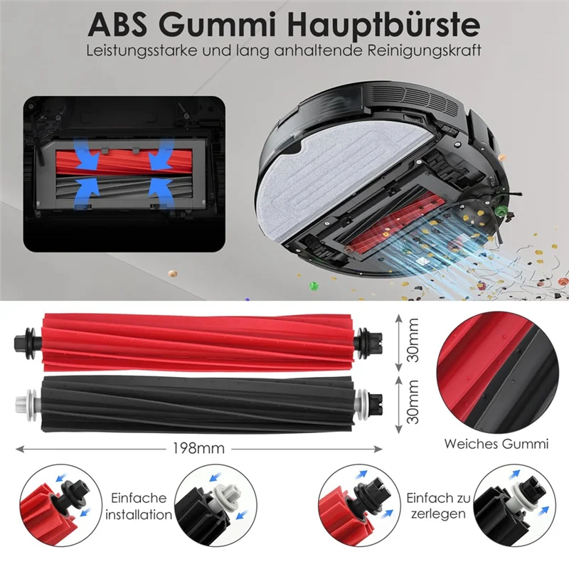 -A90P Accessory Set For Roborock S8 Pro Ultra, Spare Parts Robot Vacuum Cleaner Parts Robot Vacuum Cleaner