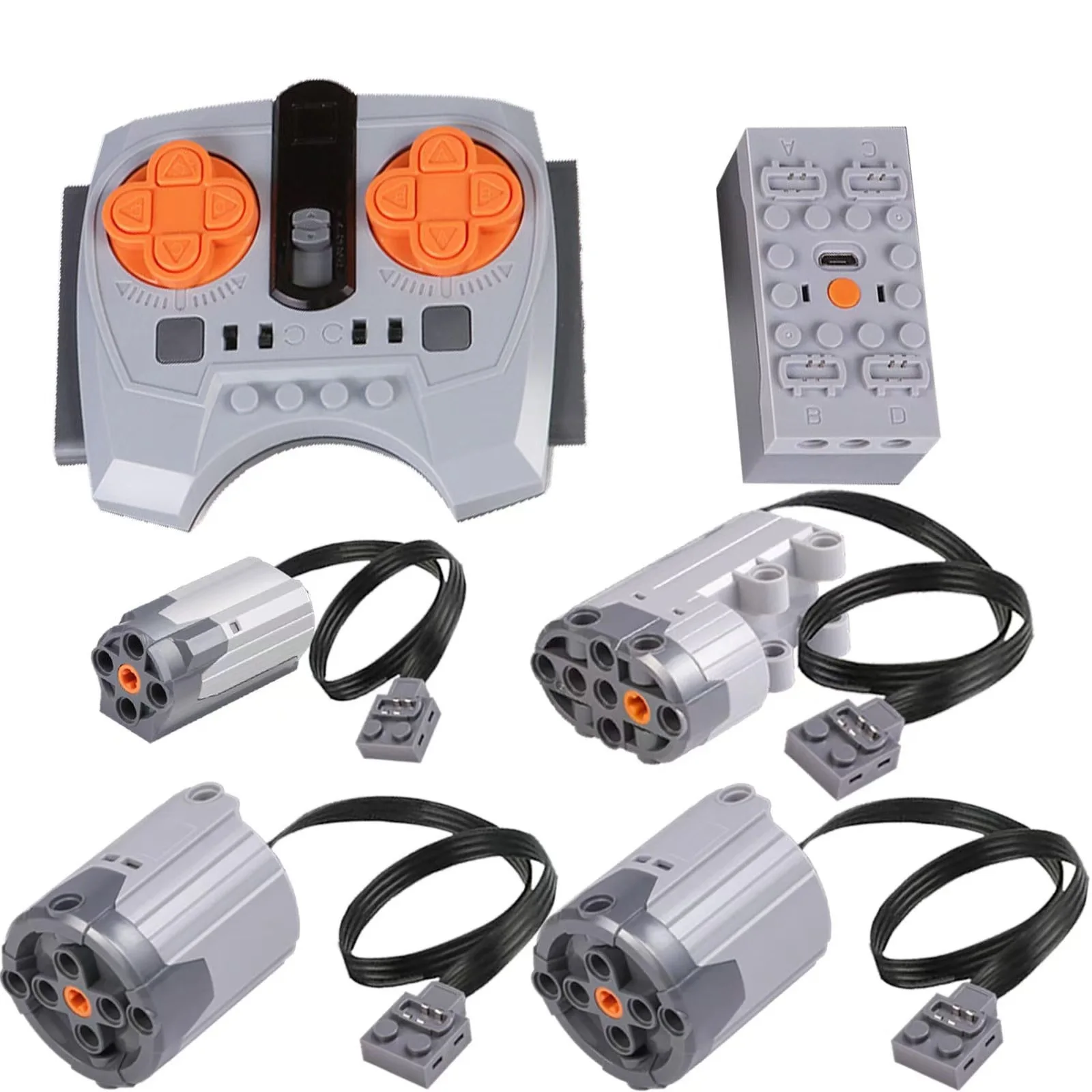 

Compatible with Building Block Motor, Power Group, Motor Remote Control Receiver, Lithium Battery, Toy Battery Box Series Set