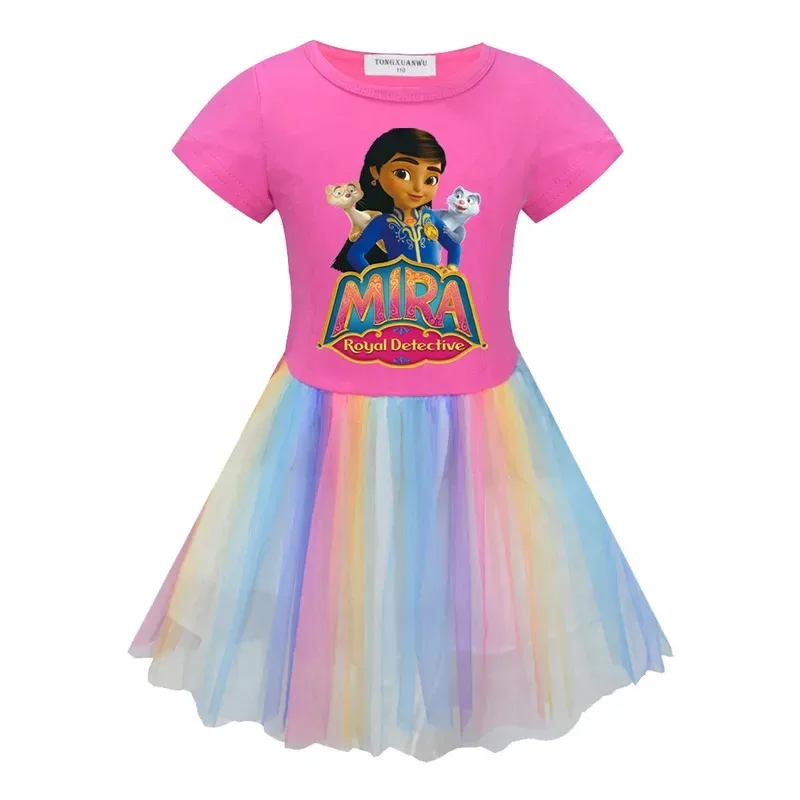 فستان صيفي للفتيات من Royal Detective Mira فستان حفلة عيد الميلاد فستان الأميرة للهالوين وعيد الميلاد زي أعياد ميلاد الأطفال