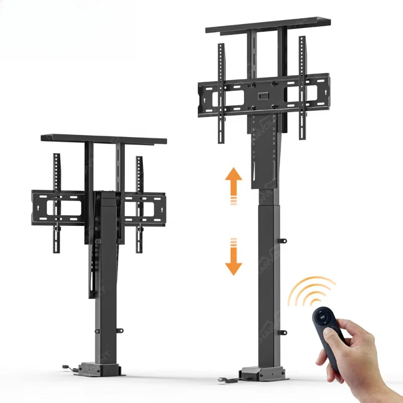 Height Adjustable Electric Smart Modern Rotatable Motorized TV Lift Bracket