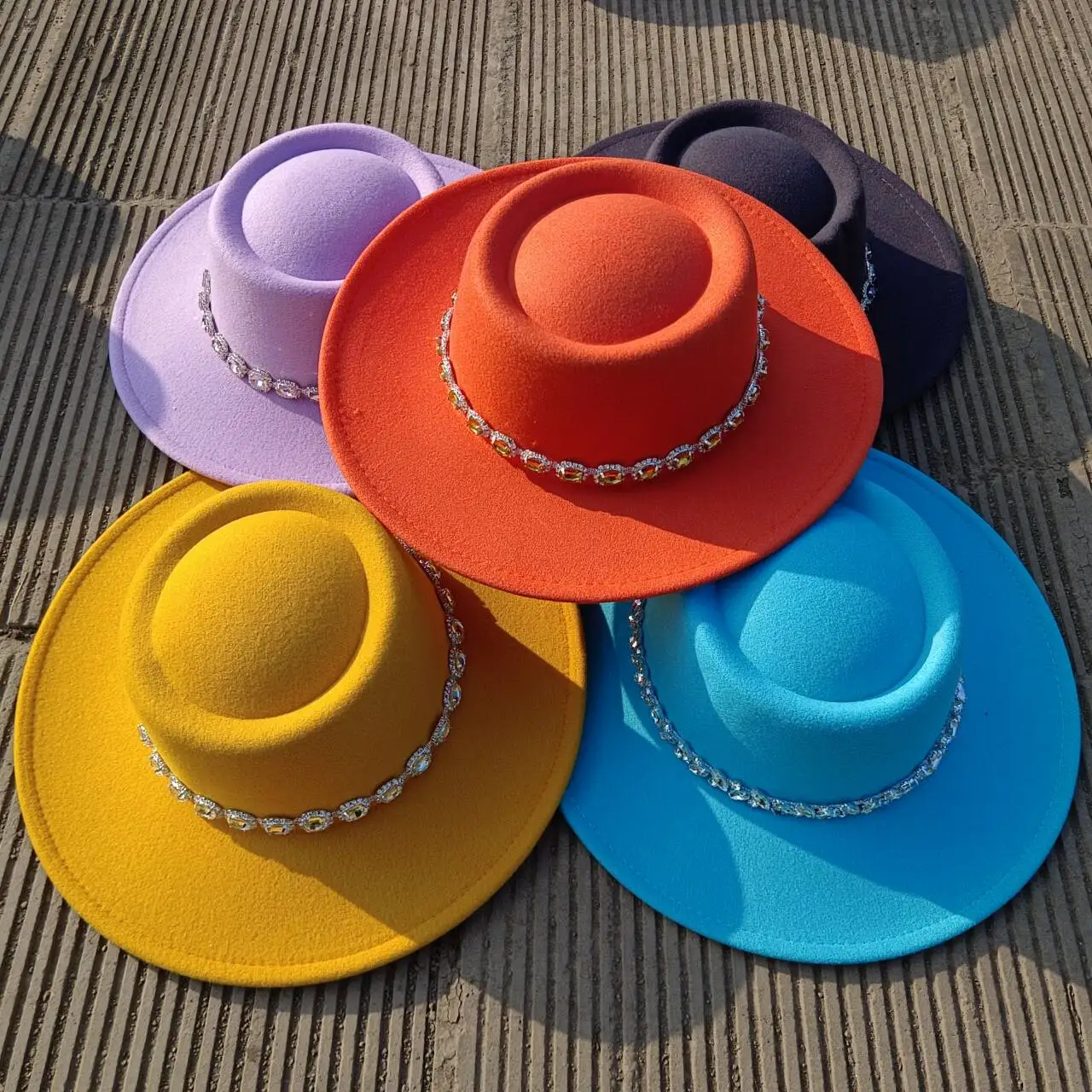 Rhinestone Luxury Fedora Hats for Men Women Fashion Wedding Hats Diamond Accessories Panama Church Hats sombrero hombre