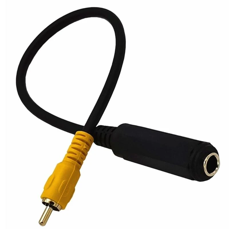 Adattatore connettore cavo audio femmina a RCA maschio da 6,35 mm per apparecchiature mixer/amplificatore