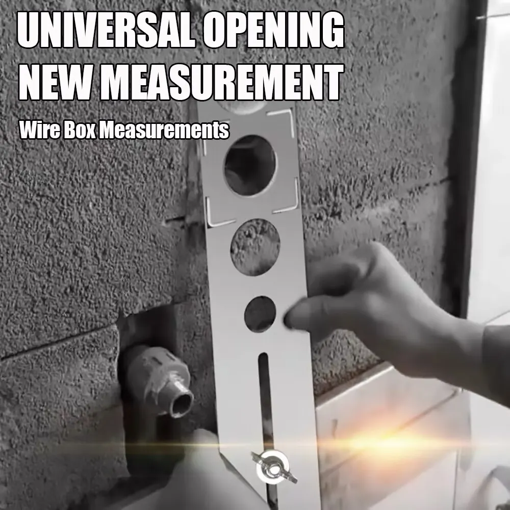 Multi-Functional Stainless Steel Ceramic Tile Locator Ruler Adjustable Punching Measure Tile Tools For House Decorated Work