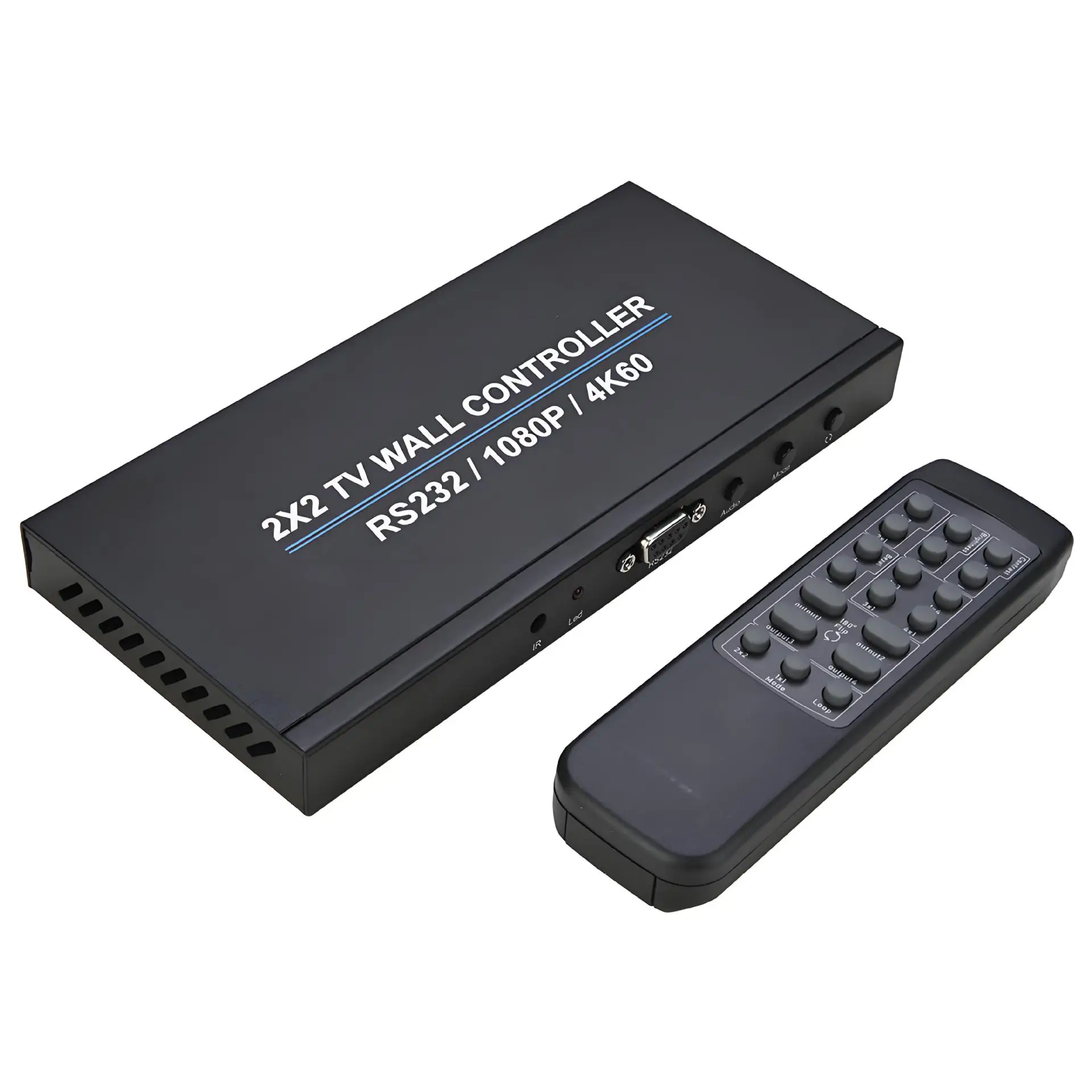 

1080P HDMI ТВ Контроллер видеостены 2x2 4-канальный HDMI DVI VGA USB Видеопроцессор HDMI Video Wall TV Сращивание экрана процессора