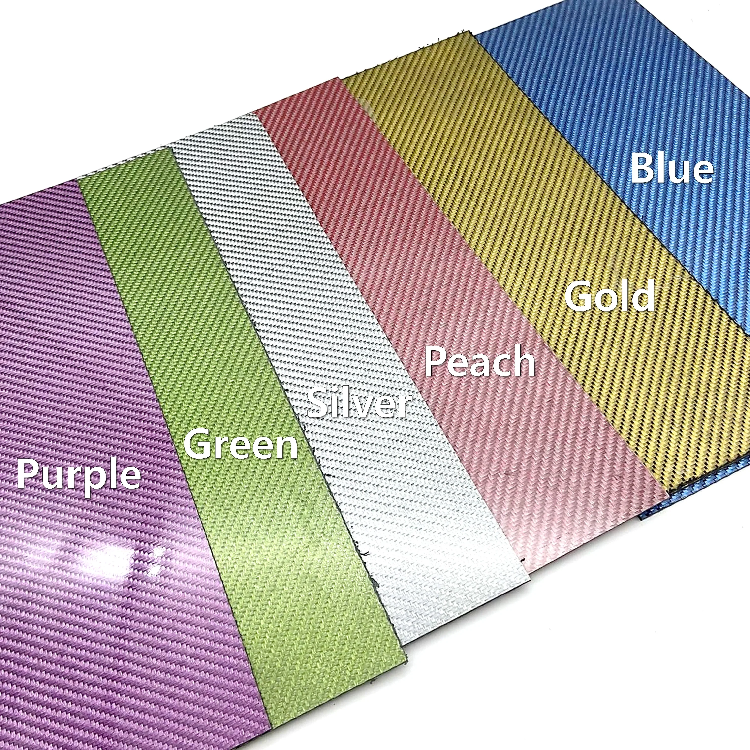 200X400Mm Meerkleurige Koolstofvezelplaat Goud Zilverblauw 3K Koolstofvezel Composiet Plaatdikte 1Mm 1.5Mm 2Mm 3Mm 4Mm