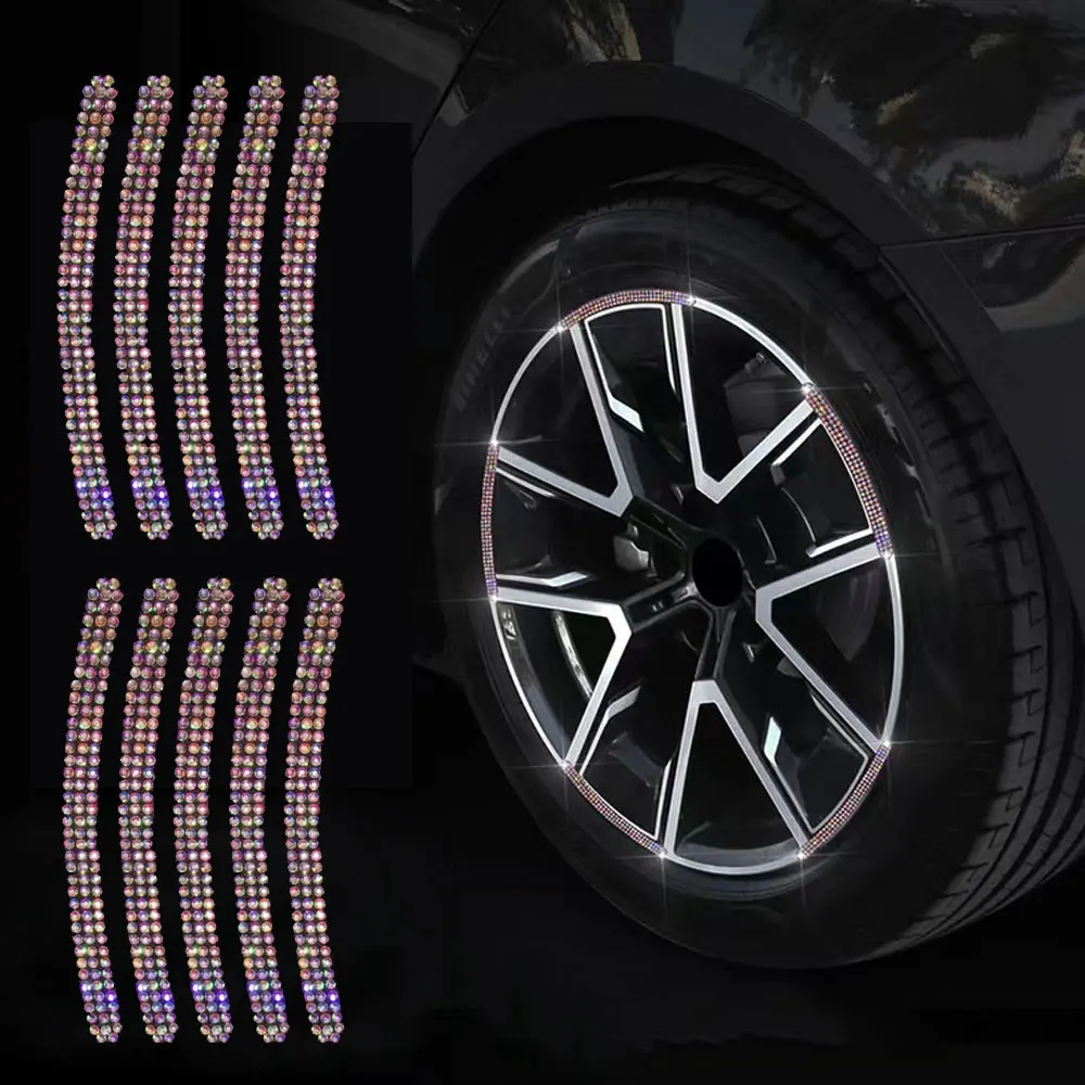 Reflective Car Wheel Rim Stickers Mark Stripe Racing Wheel Hub Decals for Size 18