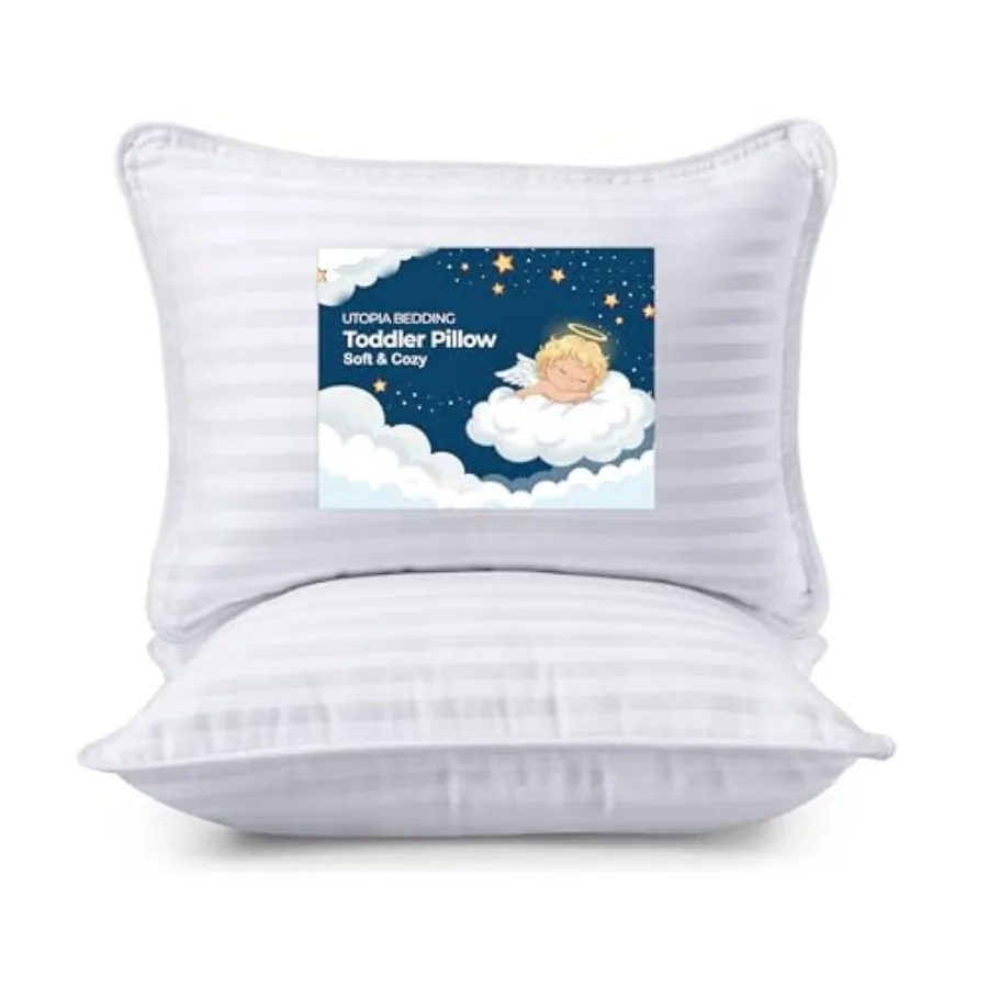 

Utopia Bedding Toddler Pillow,, Pillows for Sleepg, St and Breathable Cotton Blend Shell, Small Pillow Perfect for Toddler Bed