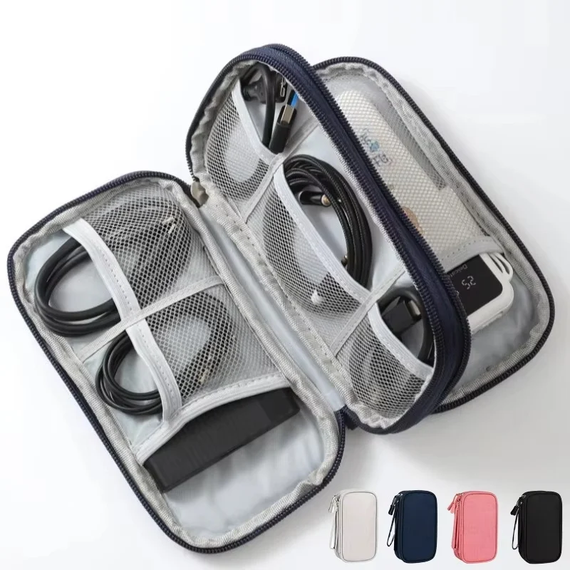 Waterproof Data Cable Storage Bag For Earphone Mouse Charger USB Waterproof Nylon Storage Bags For Backpack Luggage Organization