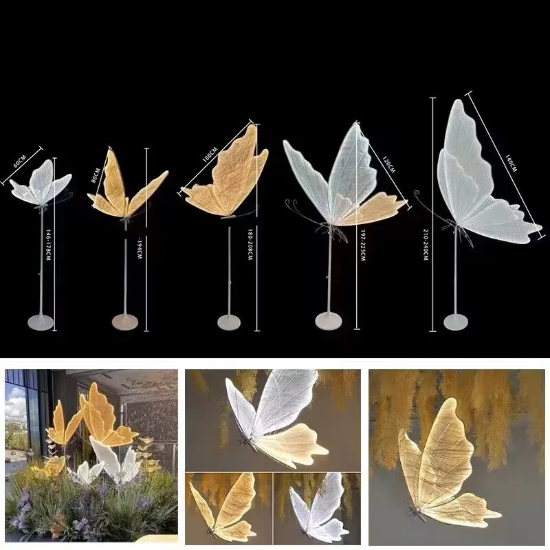 Wedding Decoration Hall Ceiling Light Butterflies LED Lace Lamp Romantic Hanging Butterfly Road Load Walkway Party Stage Lights