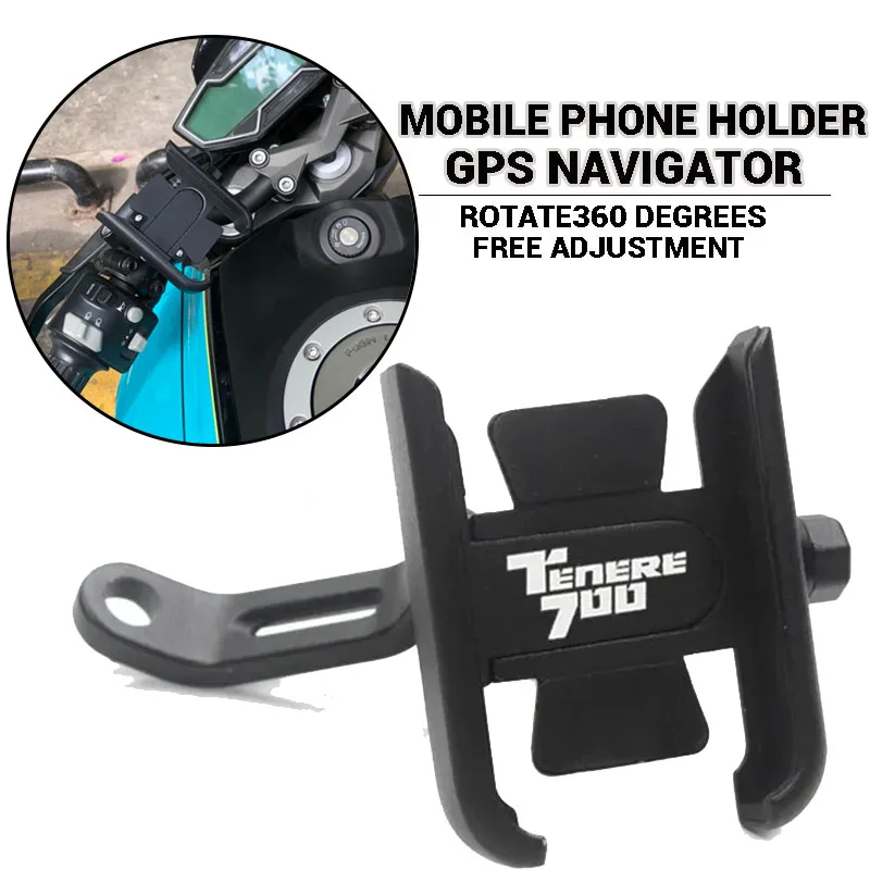 For YAMAHA TENERE700 Tenere 700 Hot Deals Newest Motorcycle CNC Accessories Handlebar Mirror Mobile Phone GPS Stand Bracket