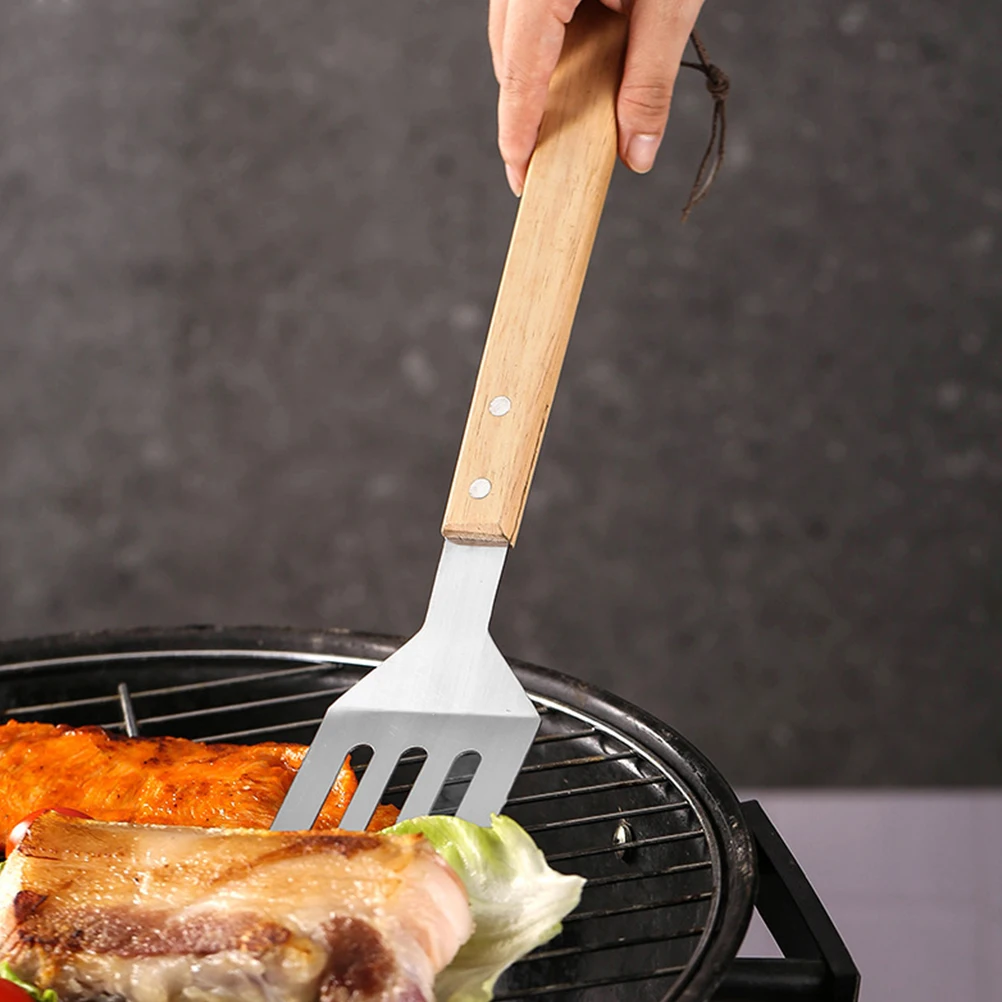 

1 Set Stainless Steel Grill Tools Set For Outdoor Bbq Camping Picnic Lightweight Portable Barbecue Utensils Grilling Spatula