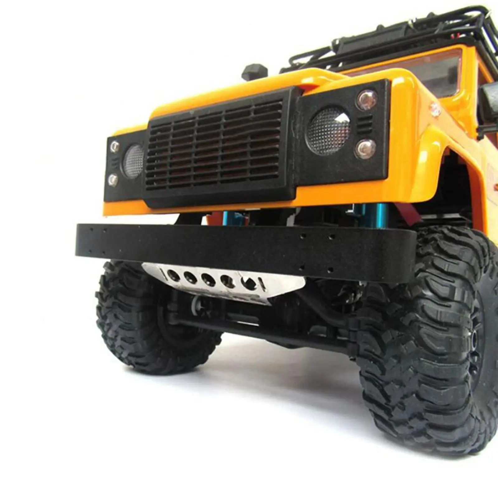 

Rc Car Chassis Armors Set Stainless Steel Skid Plate Protector Metal Front Bumper for 1 12 Crawler Model