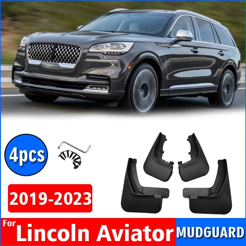 

FOR Lincoln Aviator Mudguards Fender Mudflaps Car Accessories Mud Flap Guard Splash Mudguard Front Rear 4pcs 2019 2020 2021 2022