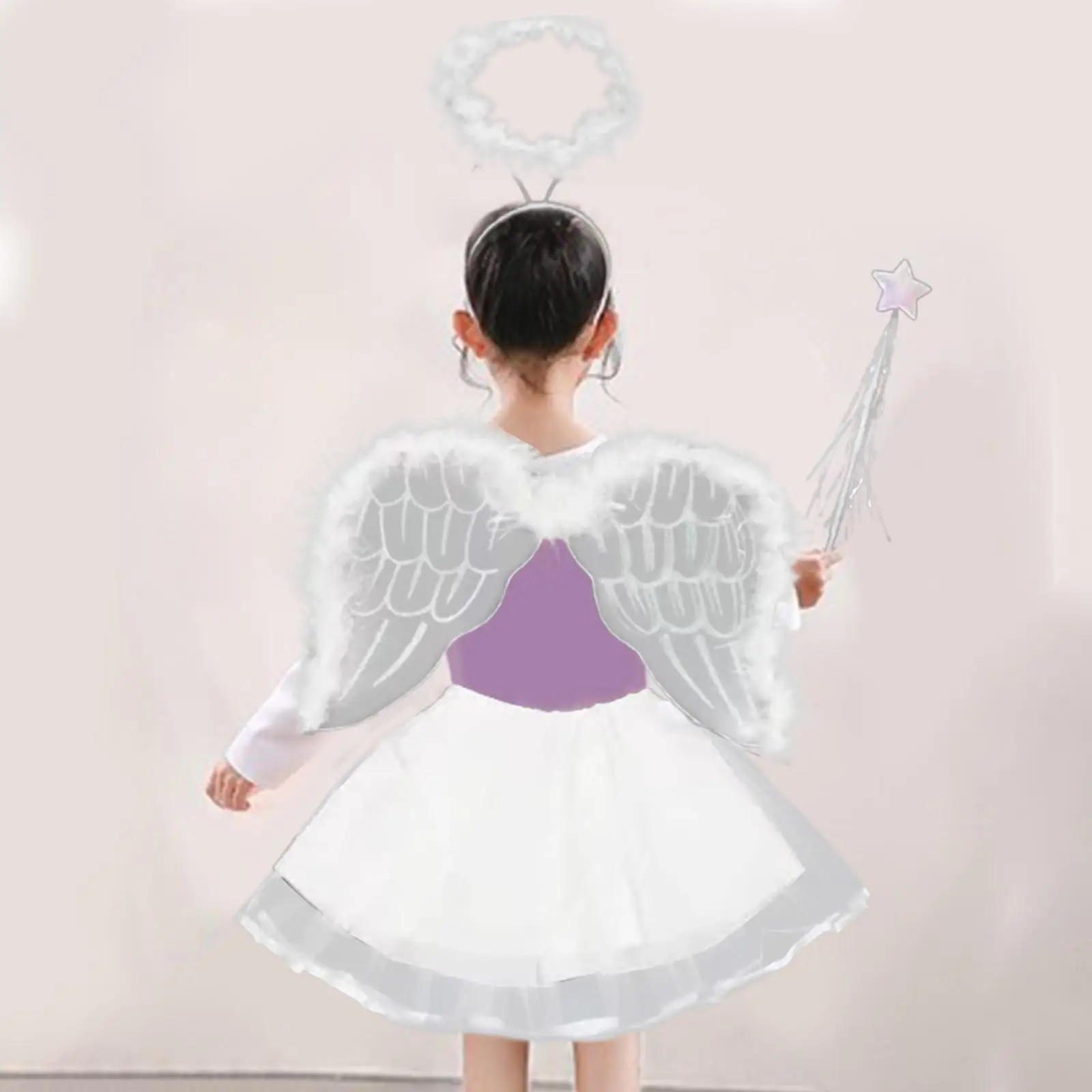 Angel Costume for Girls Cute Kids Cosplay Halloween Cosplay Costumes for Festival Role Play Birthday Stage Performance Carnival