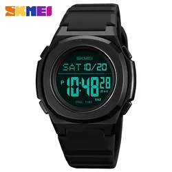 SKMEI 2023 Mens 5Bar Waterproof Wristwatch Date Week Clock reloj hombre Back Light Digital Countdown Stopwatch Sport Watches