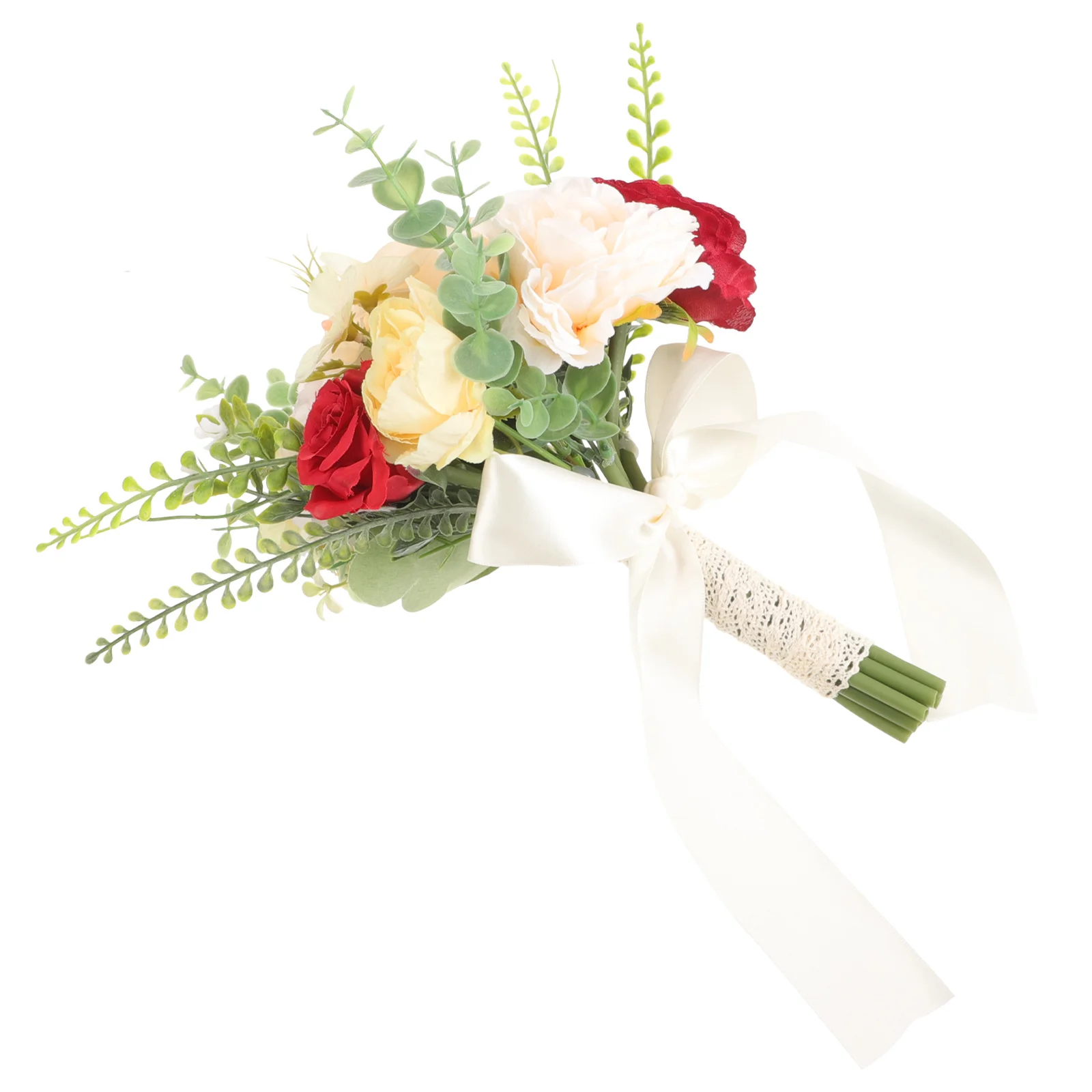 

Lifelike Artificial Rose Bridal Bouquet Fake Wedding Handheld Flower Decoration Wedding Supplies Photography Prop