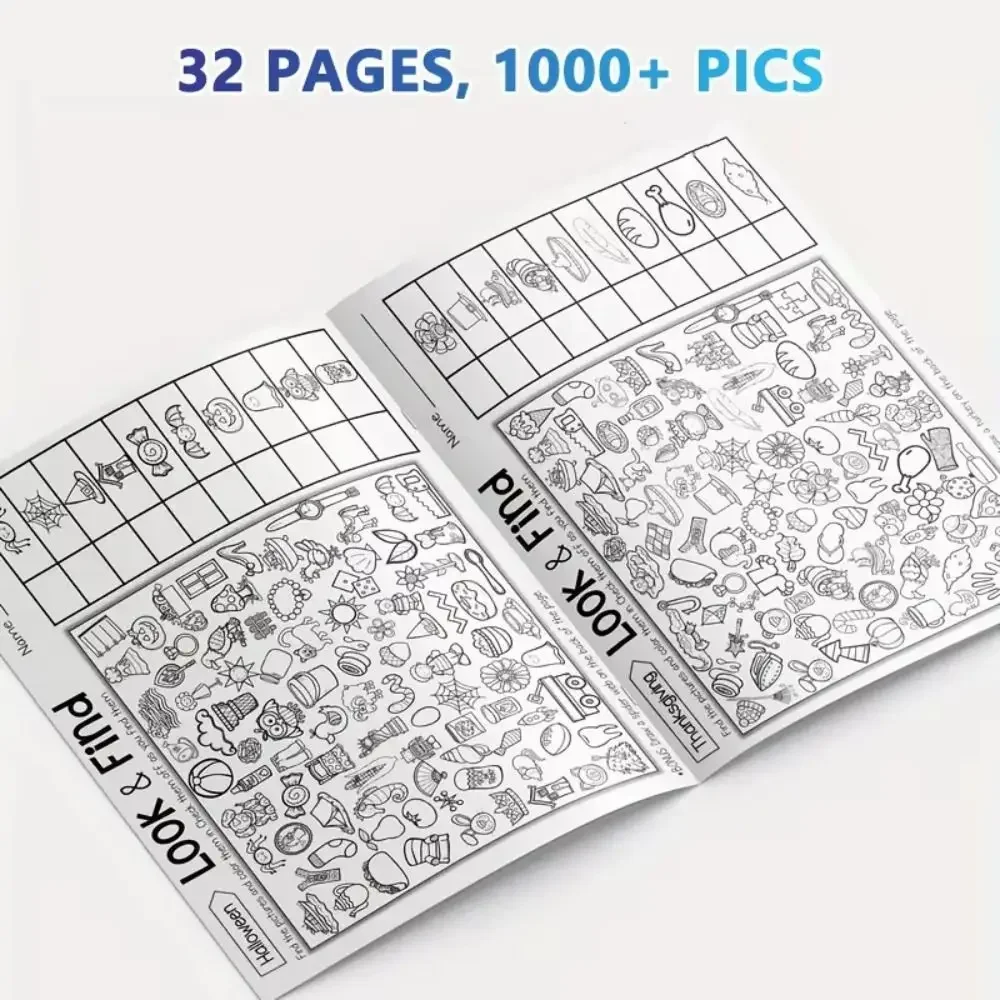 Fun Coloring Book Kids Hidden Object Coloring Book Enhance Visual Perception, Focus and Attention, Handwriting Exercise Book