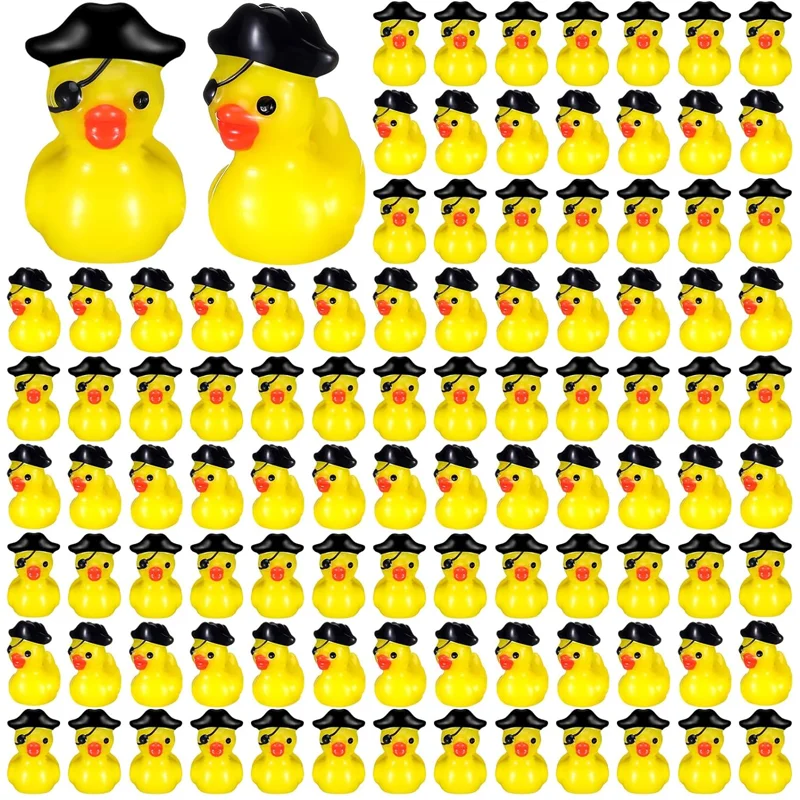 5/10 Pcs Mini Resin Pirate Ducks Bulk, Tiny Miniature Halloween Figurines for Micro Landscape Home Decoration Supplies