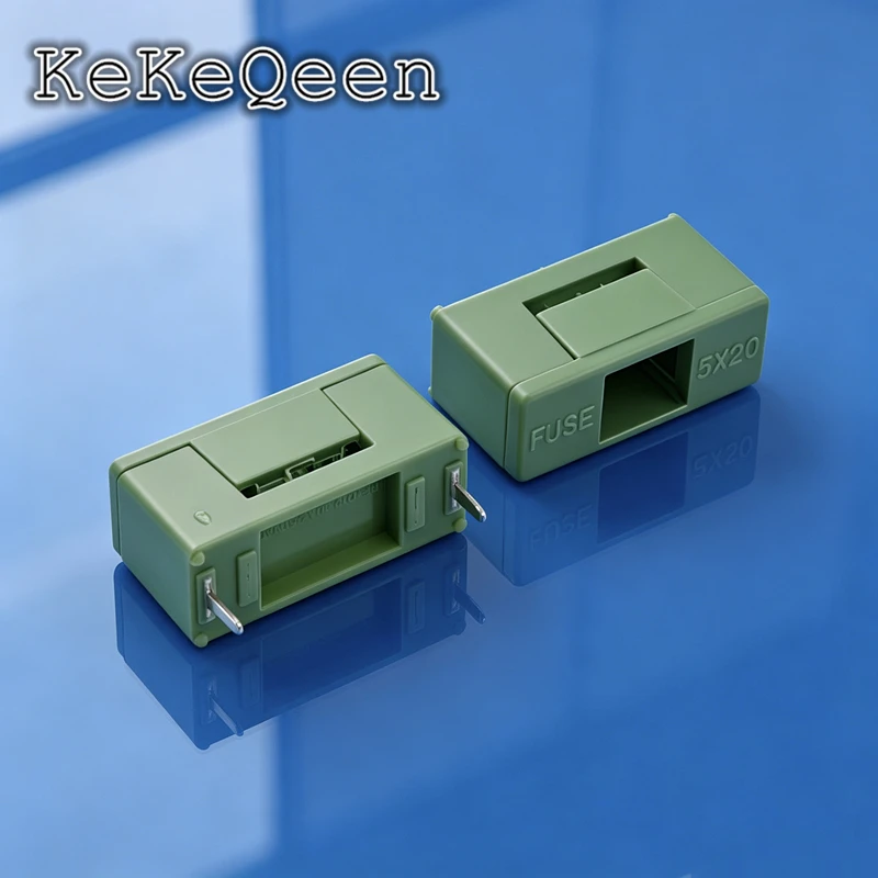 100Pcs/Lot  PTF-77 5X20mm 22mm/15mm Lead Pitch 5X20 Fuse Holder with Cover PTF-77/78
