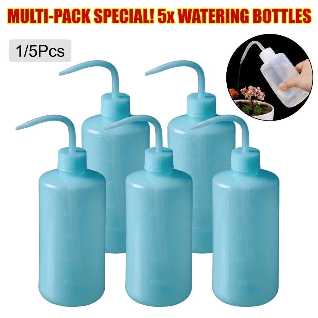 500ml Water Squirt Bottle Safety Rinse Bottle Watering Tools Plastic Squeeze Washing Bottle For Eyelash Extension Tattoo