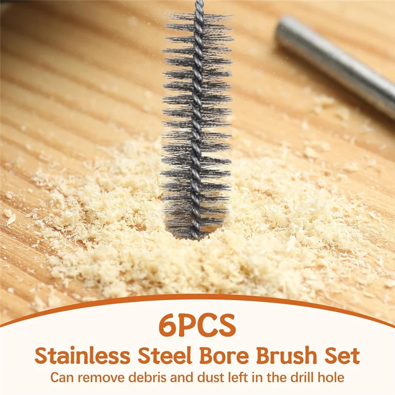 

75STO-Drill Hole Cleaning Brush Set 8/12/16/20/25/30Mm Stainless Steel For Hammer Drills