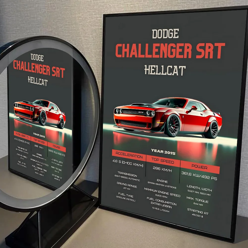 Dodge Challenger SRT Hellcat Redeye Poster Wall Decal 5