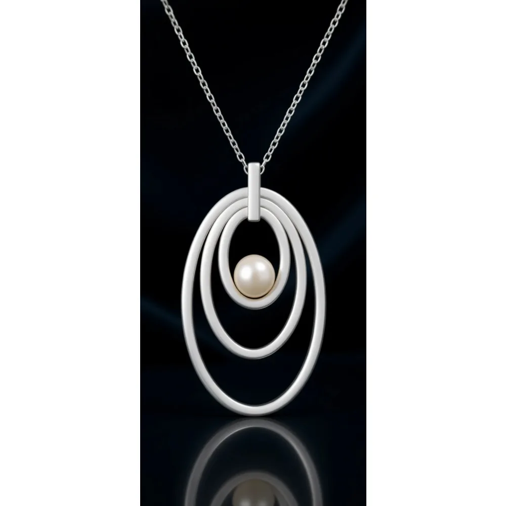 

Длинное колье-цепочка из стерлингового серебра 925 пробы с подвеской-кисточкой для женщин