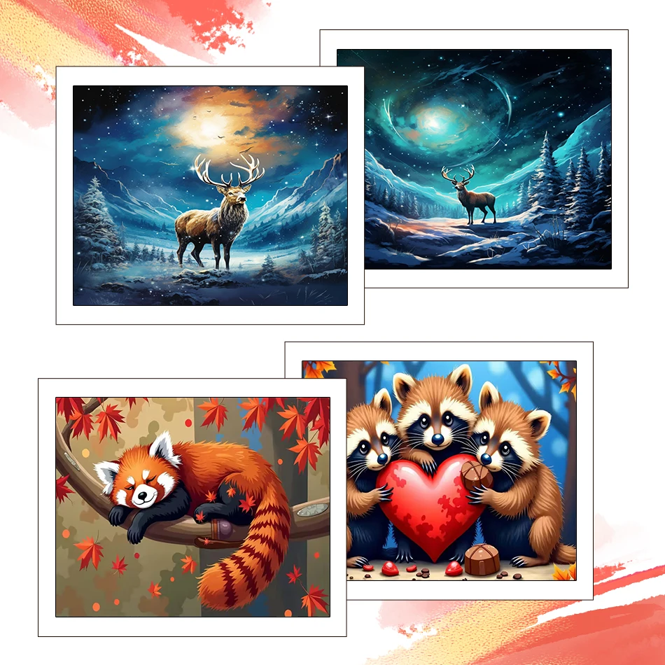 

RUOPOTY Painting By Number Adults New Coloring By Numbers Art Supplies Animals Diy Set Handwork 40X50cm On Canvas Oil Home Decor