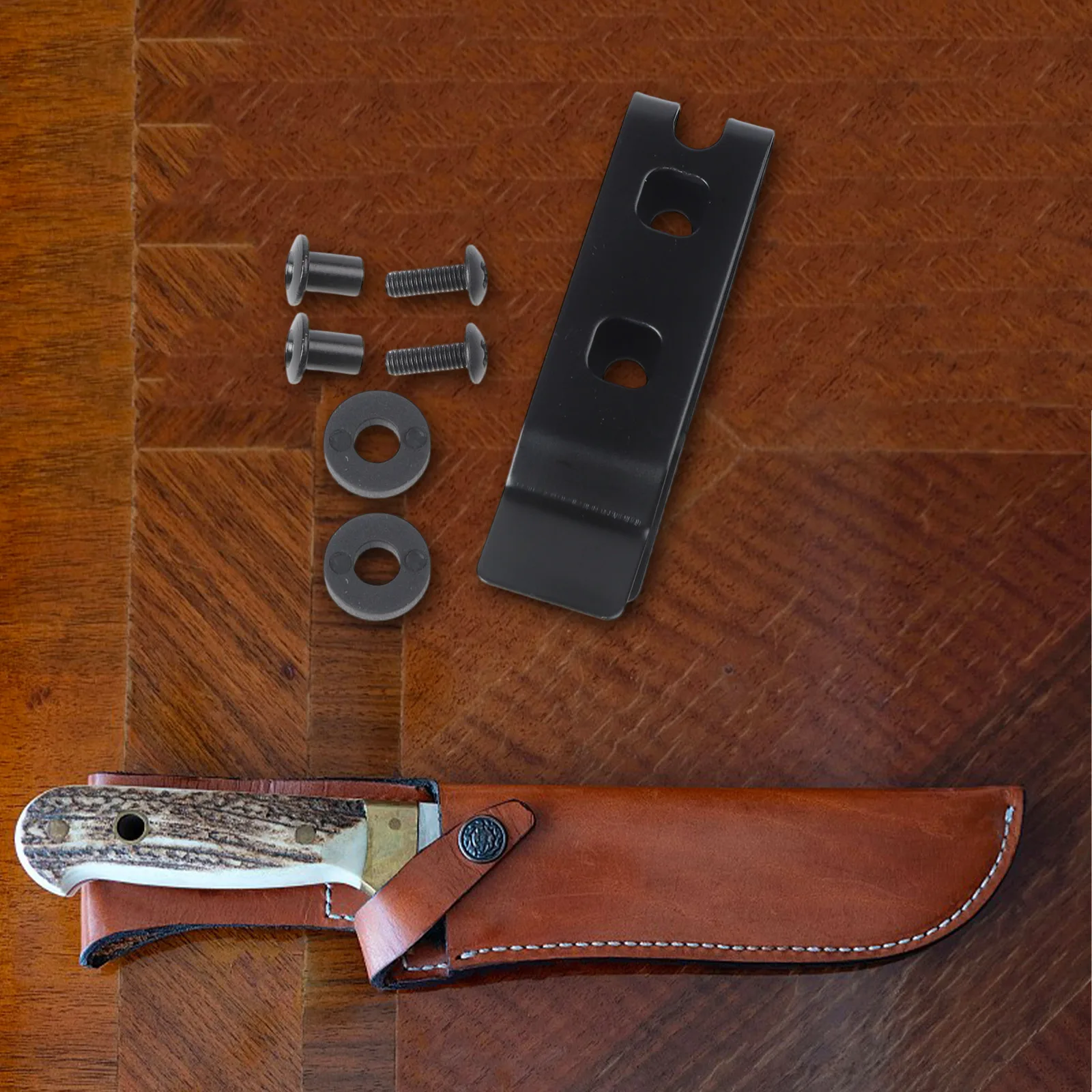 Outdoor Activities Belt Clip Hook Easy Install Stainless Clip Installation Screws Iron Clip Assembly Screws Included