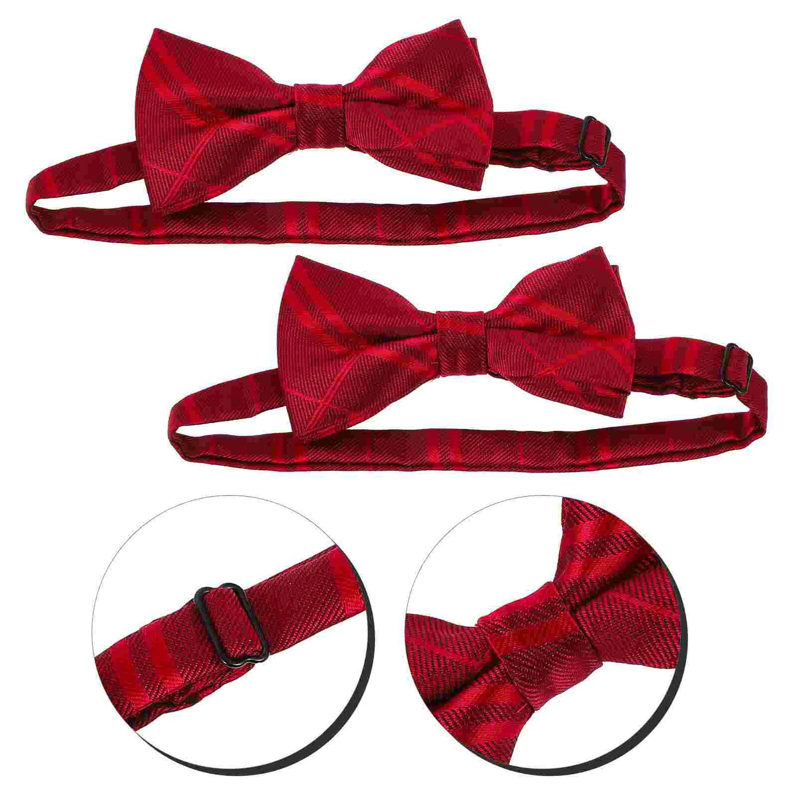 

Bow Tie Red Bowtie Polyester Party Ties For Woman Plaid Leisure Bowknot Festive