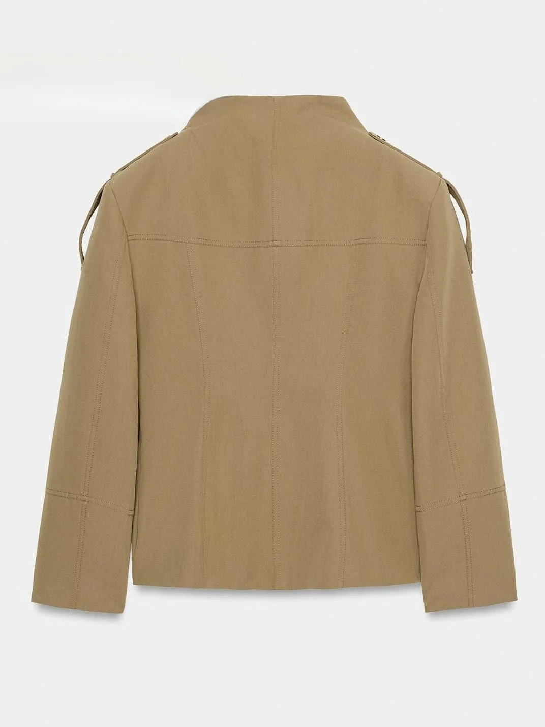Slim Fit American Retro Workwear Style Suit Jacket for Women with Multiple Pockets Summer 2026 Commute Style Long Sleeve Butt...