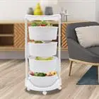 Multi-Layer Vegetable Rotating Basket Rack Fruit Snack Storage Kitchen Organizer