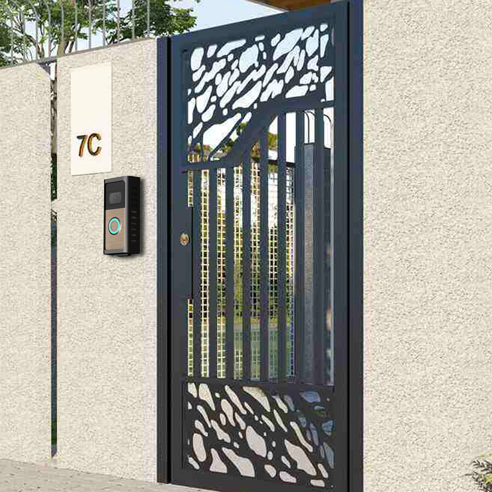 

Противоугонный дверной держатель Монтажный кронштейн из нержавеющей стали Простая установка Металлическая опора для кольцевого видеодомофона