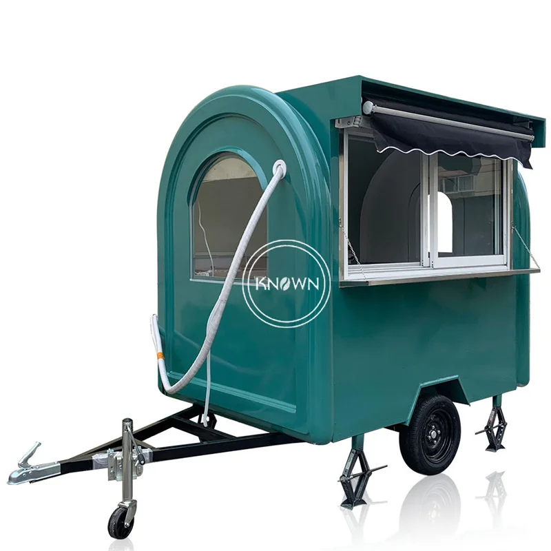 

Small Or Big Wheel Fast Food Carts Kiosk Snack Food Selling Car Street Mobile Coffee Hotdog Vending Trailer Towable Van For Sale