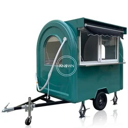 2024 Online Customization Fast Food Carts Kiosk Snack Food Selling Car Street Mobile Coffee Hotdog Vending Trailer