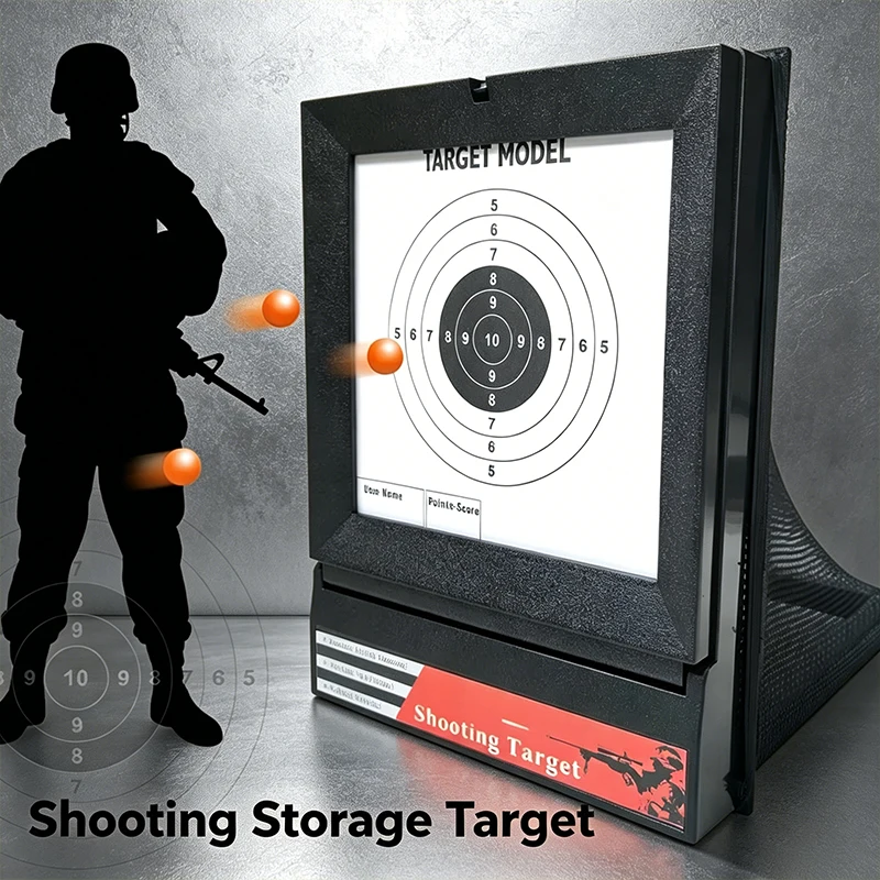 

O Airsoft Target System with Net Catcher Stand Paper Target BB Gun Shooting Training Indoor Outdoor