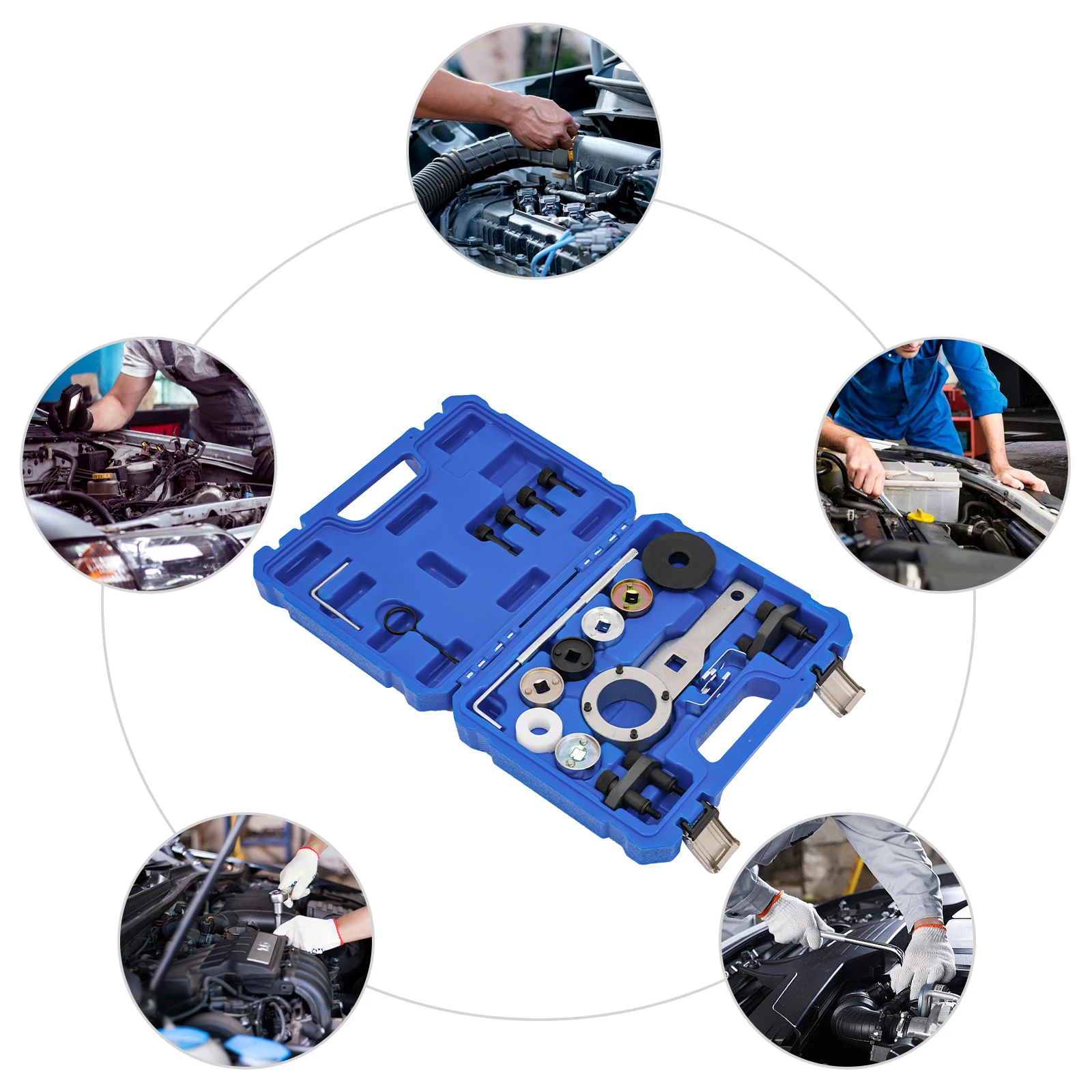 엔진 타이밍 체인 캠축 잠금 도구 키트, VW 및 아우디 1.8/2.0 용 엔진 크랭크축 타이밍 도구 키트, EA888 XC4103B
